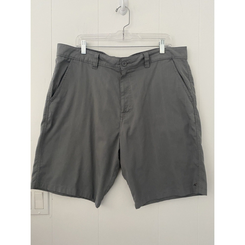 O'Neill Men's Gray Stripe Hybrid Walk & Board Shorts Size 38‎
